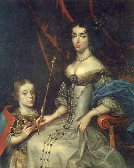 Daniel Schultz the Younger Portrait of Maria Kazimiera with her son Jakub Ludwik Germany oil painting art
